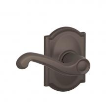 Schlage F10 FLA 613 CAM - Flair Lever with Camelot Trim Hall and Closet Lock in Oil Rubbed Bronze