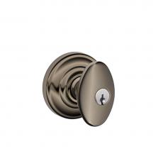 Schlage F51 V SIE 620 AND - Siena Knob with Andover Trim Keyed Entry Lock in Antique Pewter