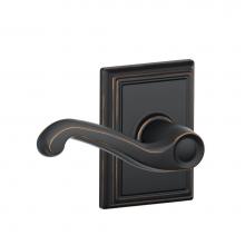 Schlage F10 FLA 716 ADD - Flair Lever with Addison Trim Hall and Closet Lock in Aged Bronze
