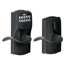 Schlage FE595 V CAM 716 ACC - Accent Keypad Lever with Flex-Lock with Camelot Trim