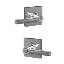 Schlage F51A BRW 625 COL - Broadway Lever with Collins Trim Keyed Entry Lock in Bright Chrome