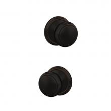 Schlage FC172 AND 716 ALD - Custom Andover Non-Turning Knob with Alden Trim in Aged Bronze