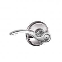 Schlage F40 STA 625 - St. Annes Lever Bed and Bath Lock in Bright Chrome
