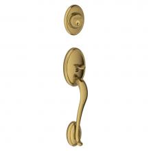 Schlage F58 WKF 609 - Wakefield Exterior Handleset Grip with Exterior Single Cylinder Deadbolt in Antique Brass