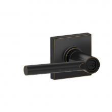 Schlage J54 BRW 716 COL - Broadway Keyed Entry Leverset with Collins Trim in Aged Bronze