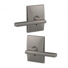 Schlage FC172 LAT 619 CEN - Custom Latitude Non-Turning Lever with Century Trim in Satin Nickel