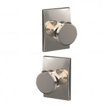 Schlage FC21 BWE 618 CEN - Custom Bowery Knob with Century Trim Hall-Closet and Bed-Bath Lock in Polished Nickel