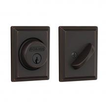 Schlage B60 GDV 716 - Single Cylinder Deadbolt with Grandville Trim in Aged Bronze