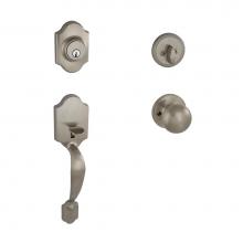 Schlage VH60 V BLY 619 JFF - Billaby Satin Nickel Single Cylinder Handleset with Jeffir Knob