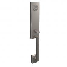 Schlage FCT58 CEN 619 - Custom Century 3/4 Trim Single Cylinder Handleset Exterior in Satin Nickel