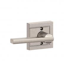 Schlage F170 LAT 619 ULD - Latitude Lever with Upland Trim Non-Turning Lock in Satin Nickel