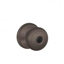 Schlage F51A AND 613 - Andover Knob Keyed Entry Lock in Oil Rubbed Bronze
