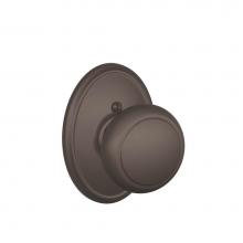Schlage F170 AND 613 WKF - Andover Knob with Wakefield Trim Non-Turning Lock in Oil Rubbed Bronze