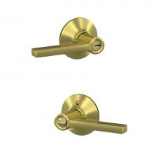 Schlage F51A LAT 608 PLY - Latitude Lever with Plymouth Trim Keyed Entry Lock in Satin Brass