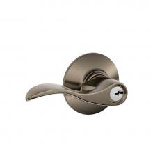Schlage F51 V ACC 620 - Accent Lever Keyed Entry Lock in Antique Pewter