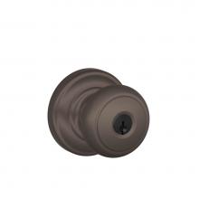 Schlage F51A AND 613 AND - Andover Knob with Andover Trim Keyed Entry Lock in Oil Rubbed Bronze