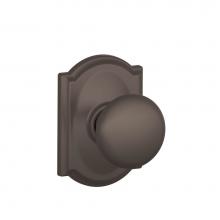 Schlage F10 PLY 613 CAM - Plymouth Knob with Camelot Trim Hall and Closet Lock in Oil Rubbed Bronze