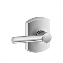 Schlage F10 BRW 625 GRW - Broadway Lever with Greenwich Trim Hall and Closet Lock in Bright Chrome