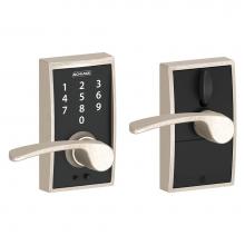 Schlage FE695 CEN 619 MER - Touch Keyless Touchscreen Merano Lever with Century Trim in Satin Nickel