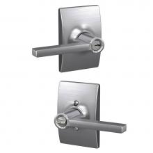 Schlage F51A LAT 626 CEN - Latitude Lever with Century Trim Keyed Entry Lock in Satin Chrome