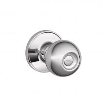 Schlage J40 CNA 625 - Corona Knob Bed and Bath Lock in Bright Chrome