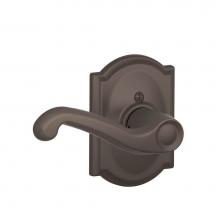 Schlage F170 FLA 613 CAM LH - Flair Lever with Camelot Trim Non-Turning Lock in Oil Rubbed Bronze - Left Handed