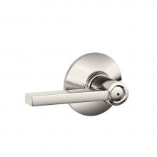 Schlage F40 LAT 618 - Latitude Lever Bed and Bath Lock in Polished Nickel