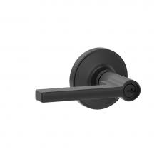 Schlage J54 SOL 622 - Solstice Keyed Entry Leverset in Matte Black