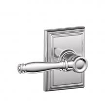 Schlage F10 BIR 625 ADD - Birmingham Lever with Addison Trim Hall and Closet Lock in Bright Chrome