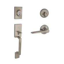 Schlage VH60 V BNW 619 VIG - Branwell Satin Nickel Single Cylinder Handleset with Vining Lever