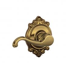 Schlage F10 CLT 609 BRK - Callington Lever with Brookshire Trim Hall and Closet Lock in Antique Brass