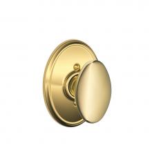 Schlage F170 SIE 605 WKF - Siena Knob with Wakefield Trim Non-Turning Lock in Bright Brass