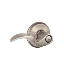 Schlage F40 AVA 619 - Avanti Lever Bed and Bath Lock in Satin Nickel