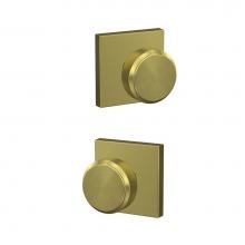 Schlage FC21 BWE 608 COL - Custom Bowery Knob with Collins Trim Hall-Closet and Bed-Bath Lock in Satin Brass