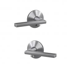 Schlage FC21 LAT 626 KIN - Custom Latitude Lever with Kinsler Trim Hall-Closet and Bed-Bath Lock in Satin Chrome