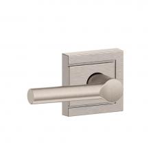 Schlage F10 BRW 619 ULD - Broadway Lever with Upland Trim Hall and Closet Lock in Satin Nickel