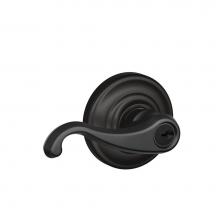 Schlage F51A CLT 622 AND - Callington Lever with Andover Trim Keyed Entry Lock in Matte Black