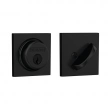 Schlage B60 N 622 COL - Single Cylinder Deadbolt with Collins Trim in Matte Black