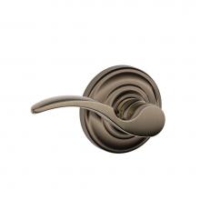 Schlage F170 STA 620 AND LH - St. Annes Lever with Andover Trim Non-Turning Lock in Antique Pewter - Left Handed