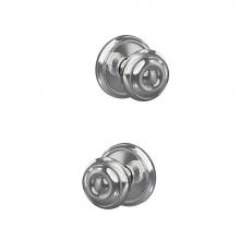 Schlage FC172 GEO 625 ALD - Custom Georgian Non-Turning Knob with Alden Trim in Bright Chrome