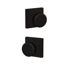Schlage FC21 BWE 716 COL - Custom Bowery Knob with Collins Trim Hall-Closet and Bed-Bath Lock in Aged Bronze