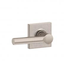 Schlage F10 BRW 619 COL - Broadway Lever with Collins Trim Hall and Closet Lock in Satin Nickel