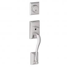 Schlage F58 ADD 625 - Addison Exterior Handleset Grip with Exterior Single Cylinder Deadbolt in Bright Chrome