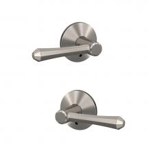 Schlage FC172 DMP 619 KIN - Custom Dempsey Non-Turning Lever with Kinsler Trim in Satin Nickel