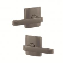 Schlage FC172 CYB 619 DLT - Custom Clybourn Non-Turning Lever with Dalton Trim in Satin Nickel