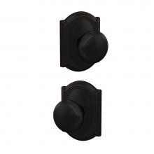 Schlage FC21 PLY 716 CAM - Custom Plymouth Knob with Camelot Trim Hall-Closet and Bed-Bath Lock in Aged Bronze