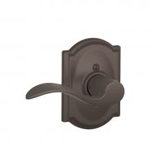 Schlage F170 ACC 613 CAM LH - Accent Lever with Camelot Trim Non-Turning Lock in Oil Rubbed Bronze - Left Handed