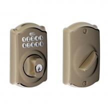 Schlage BE365 F CAM 620 - Keypad Deadbolt with Camelot Trim in Antique Pewter