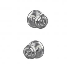 Schlage FC21 GEO 625 ALD - Custom Georgian Knob with Alden Trim Hall-Closet and Bed-Bath Lock in Bright Chrome