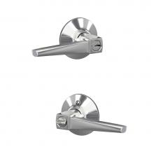 Schlage F51A ELR 625 PLY - Eller Lever with Plymouth Trim Keyed Entry Lock in Bright Chrome